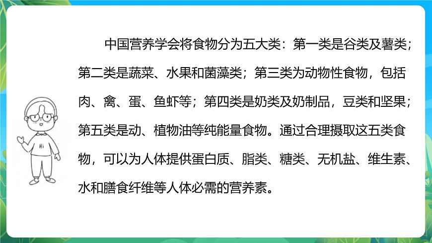 人教版體育七年級(jí)全冊(cè) 第一章《體育與健康理論知識(shí)》第3課時(shí) 合理膳食 促進(jìn)健康 課件第5頁(yè)