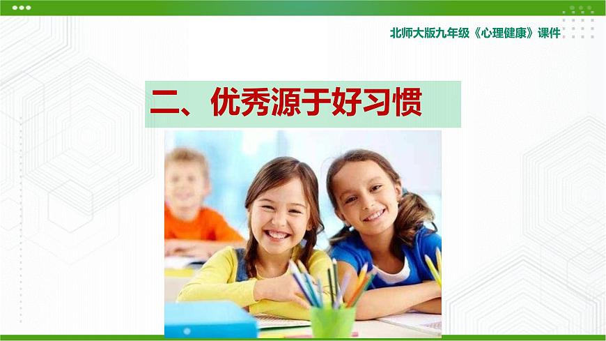 2.《優(yōu)秀源于好習(xí)慣》教學(xué)課件第1頁