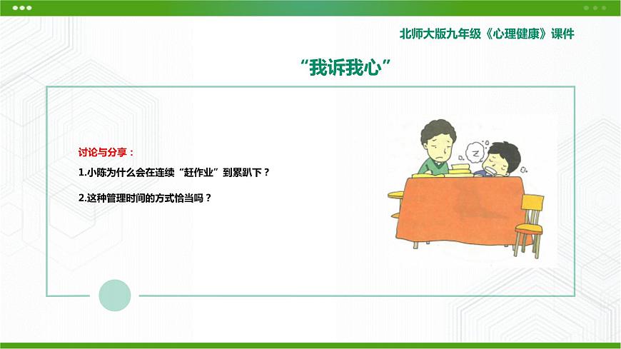 北師大版九年級心理健康5.《走在時間的前面》教學(xué)課件PPT第7頁