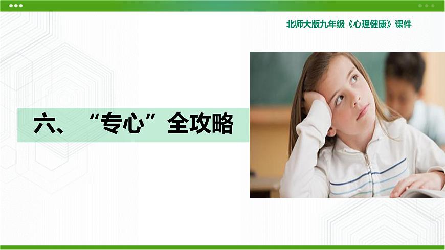 北師大版九年級心理健康6.《專心全攻略》教學(xué)課件PPT第1頁