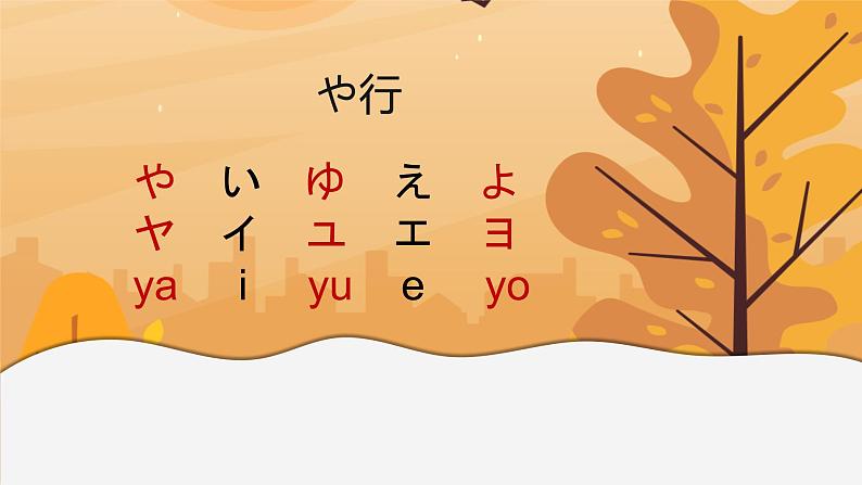 五十音图+や、ら行课件+初中日语人教版第一册05