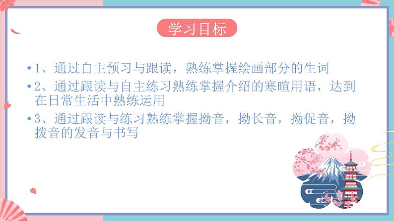 人教版日语七年级 第4课 《会话: はじめまして》 第1课时 课件+教案+导学案02