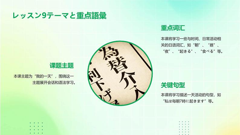 人教版初中七年级全册日语-第三单元-课次9 会话:わたしの1日【课件】06