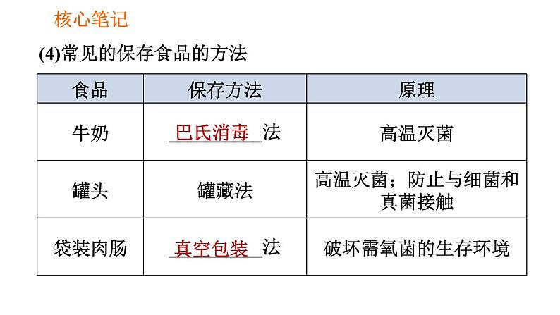 人教版八年级上册生物习题课件第5单元 第4章 4.5 人类对细菌和真菌的利用第4页