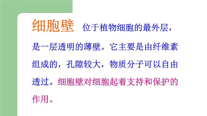 第二章生物體的結(jié)構(gòu)層次：2.1.2 細(xì)胞的結(jié)構(gòu)  PPT課件第8頁