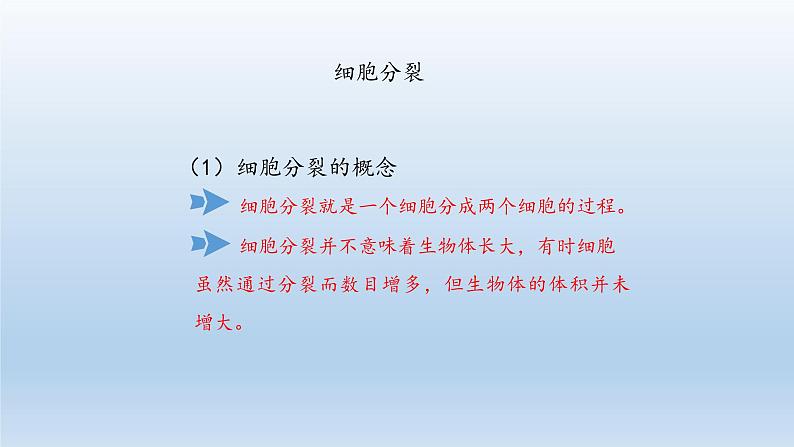 第二章生物体的结构层次:2.1.4 细胞的分裂和生长 PPT课件04