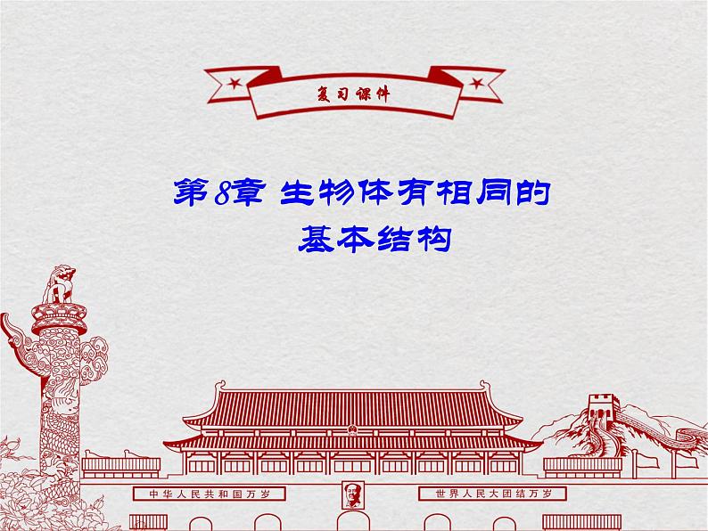 苏科版生物七年级下册课件:第8章 生物体有相同的基本结构 复习(共29张PPT)01
