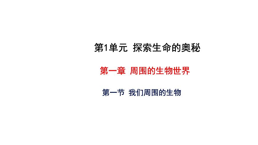 1.1  我們周圍的生物 教學課件 蘇教版七年級生物上冊第1頁