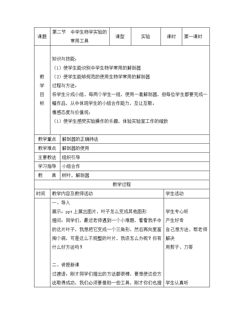 中学生物实验的常用工具PPT课件免费下载01