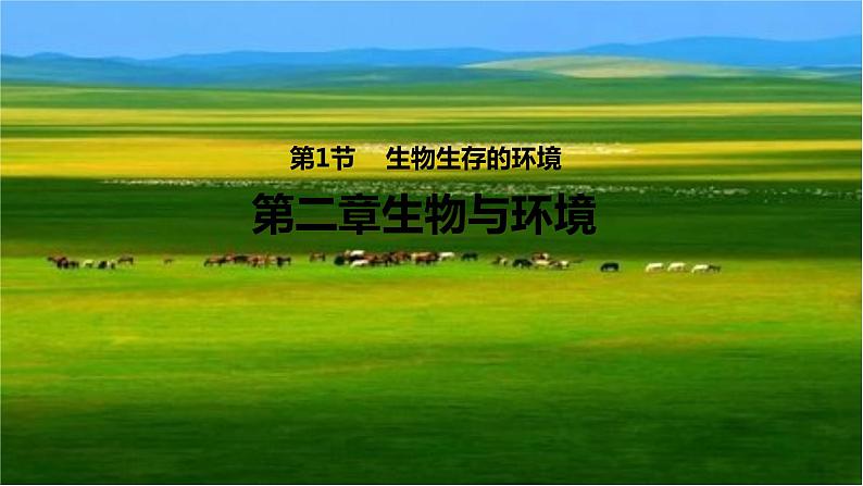 2020-2021七年级生物上册第二章第1节 生物生存的环境课件PPT第1页