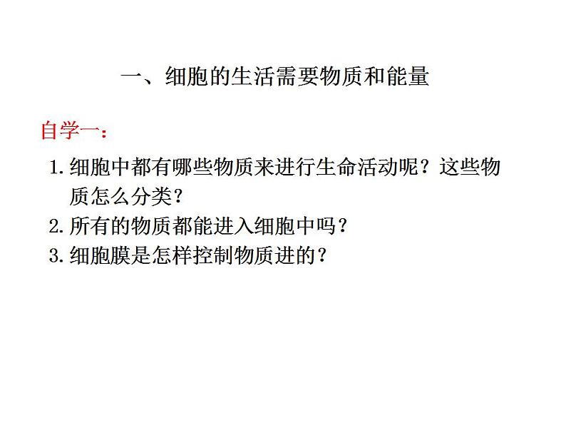 2021-2022 初中人教版 第二单元生物体的结构层次第一章细胞是生命活动的基本单位第四节细胞的生活教学课件第3页