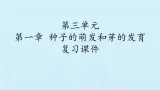 冀教版八年级上册 生物 课件 第三单元第一章 种子的萌发和芽的发育 复习课件