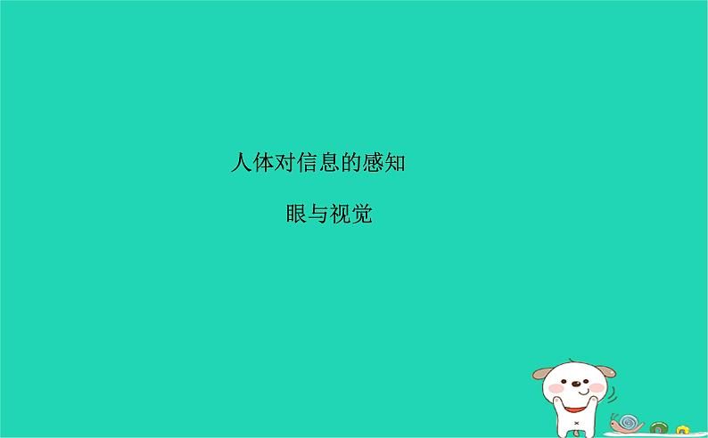 (苏科版)八年级生物上册6.16.2人体对信息的感知 眼与视觉课件第1页