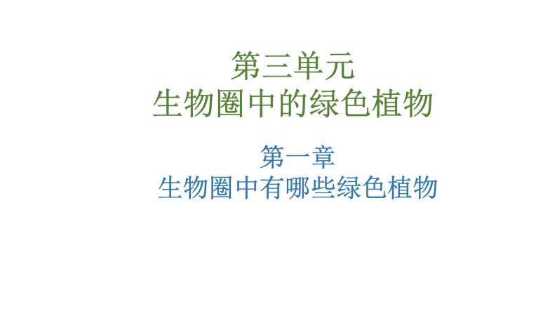 人教版七年级上册生物--3.1.1藻类、苔藓和蕨类植物课件+练习（含答案）01