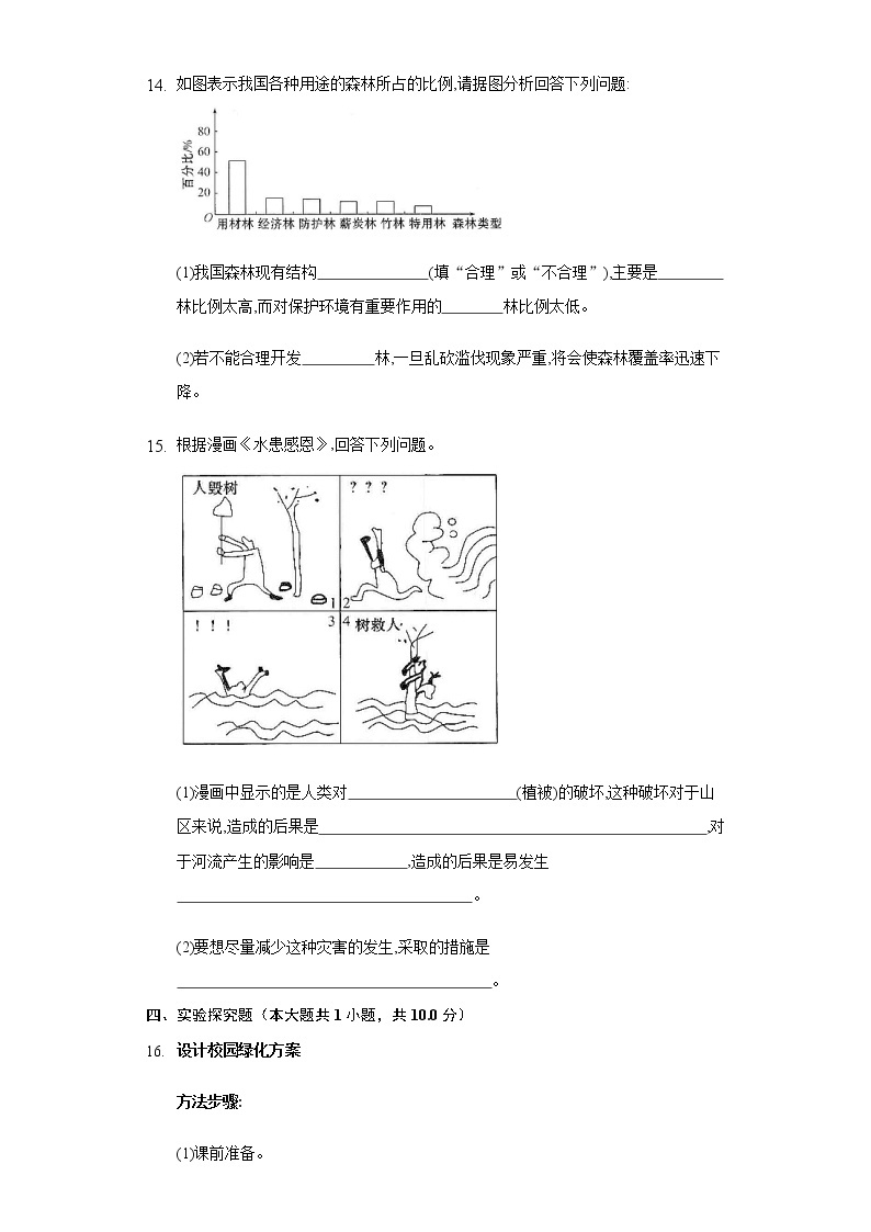 7.2我国的植物资源   同步练习   北师大版初中生物七年级上册03