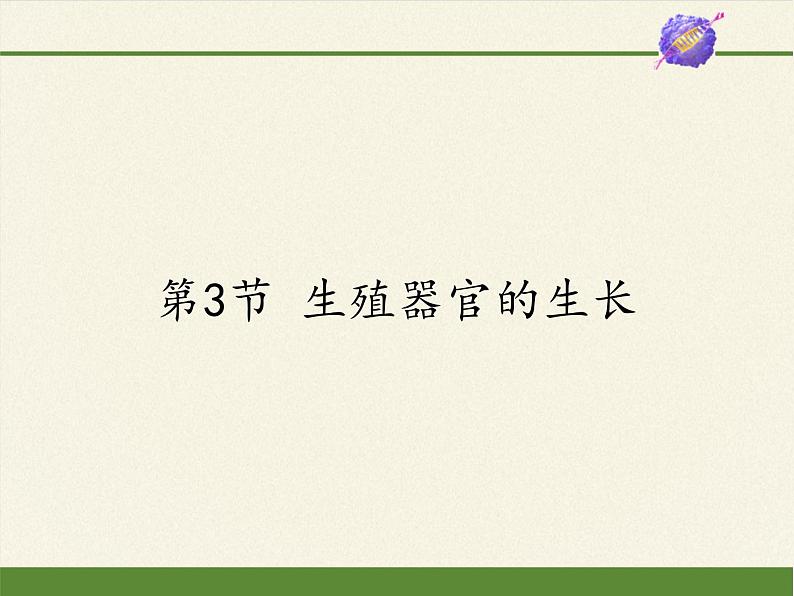 北师大版生物七年级上册 6.3 生殖器官的生长(课件)01