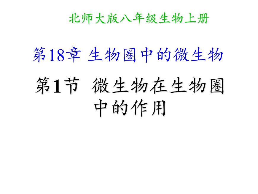 北師大版生物八年級上冊 第18章 第1節(jié) 微生物在生物圈中的作用(2)(課件)第2頁