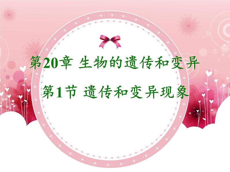 北师大版生物八年级上册 第20章 第1节 遗传和变异现象(2)(课件)第2页