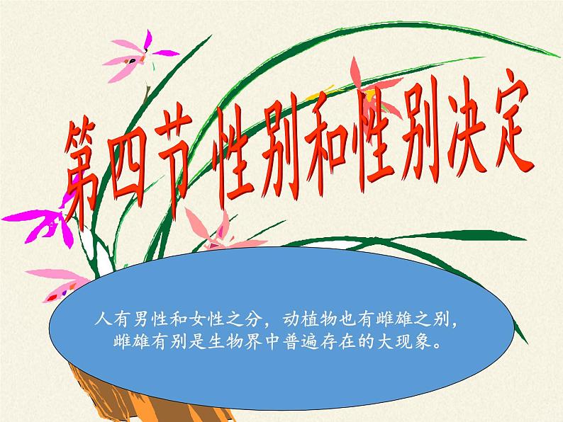 北师大版生物八年级上册 第20章 第4节 性别和性别决定(5)(课件)第3页