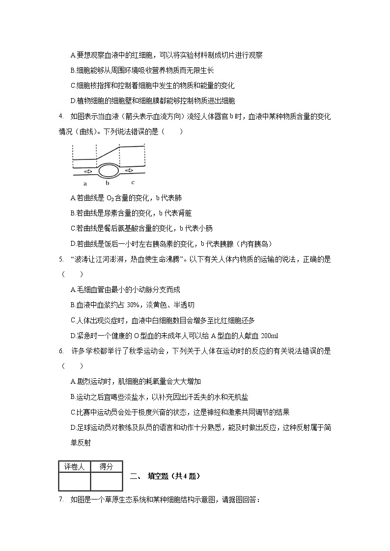 2020年四川省泸州市泸县中考生物一诊试卷_(带答案解析).docx第2页