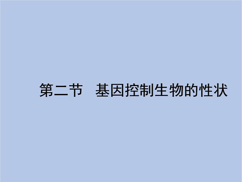 鲁科版(五四制)生物八下 8.2.3《基因控制生物的性状》课件第1页
