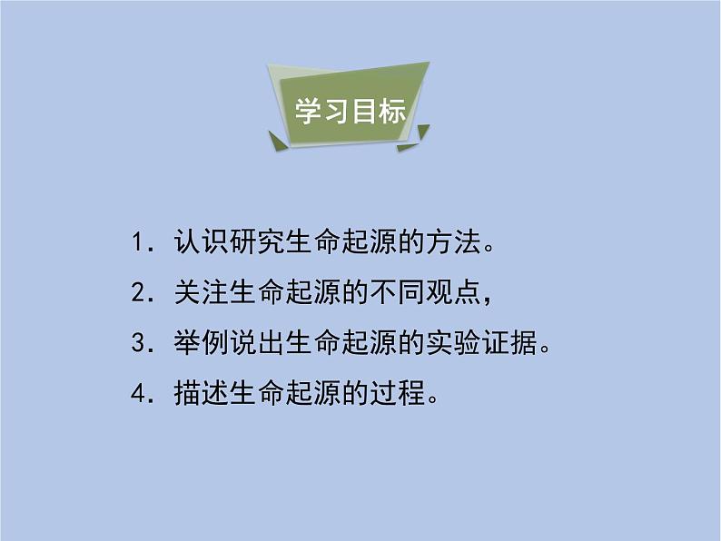 鲁科版(五四制)生物八下 8.3.1《地球上生命的起源》课件04