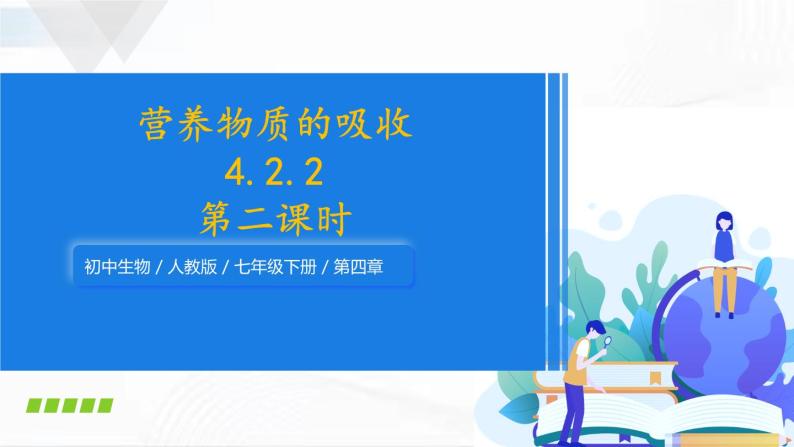 人教版生物七年级下册 4.2.2 营养物质的吸收 课件+视频素材01