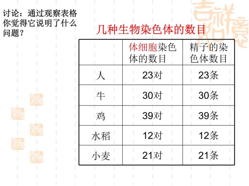 上海版八年级上册生物课件 2.3.2 染色体与人体性别决定 (共19张PPT)05