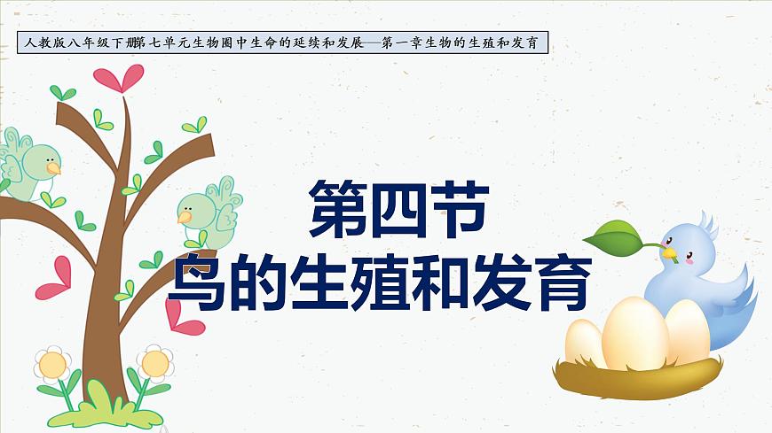7.1.4 鳥的生殖和發(fā)育-2021-2022學(xué)年八年級(jí)生物下學(xué)期課件(人教版)第1頁