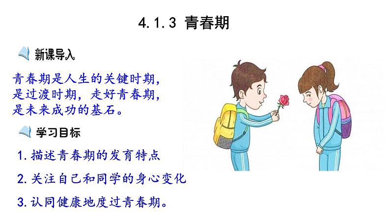 人教版七年级生物下册----4.1.3青春期(课件)第1页