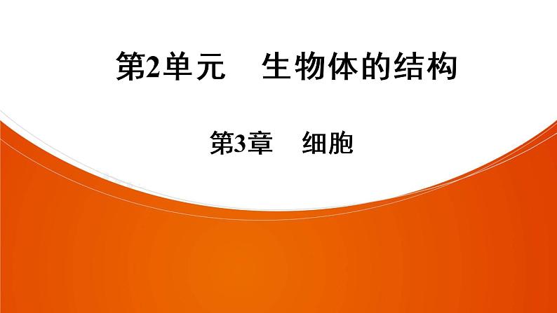 2021年中考广东专用生物知识点梳理复习第2单元 第3章 细胞 课件第1页