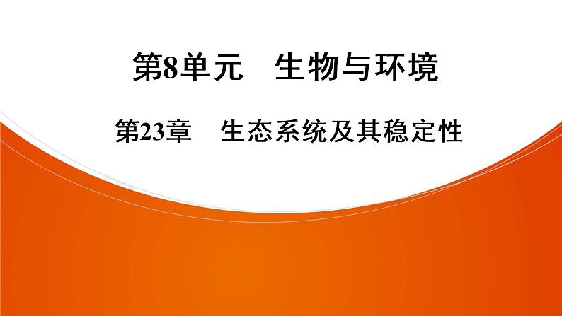2021年中考广东专用生物知识点梳理复习第8单元 第23章 生态系统及其稳定性 课件01