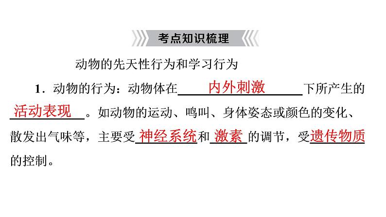 2021年中考广东专用生物知识点梳理复习第5单元 第16章 动物的行为 课件08
