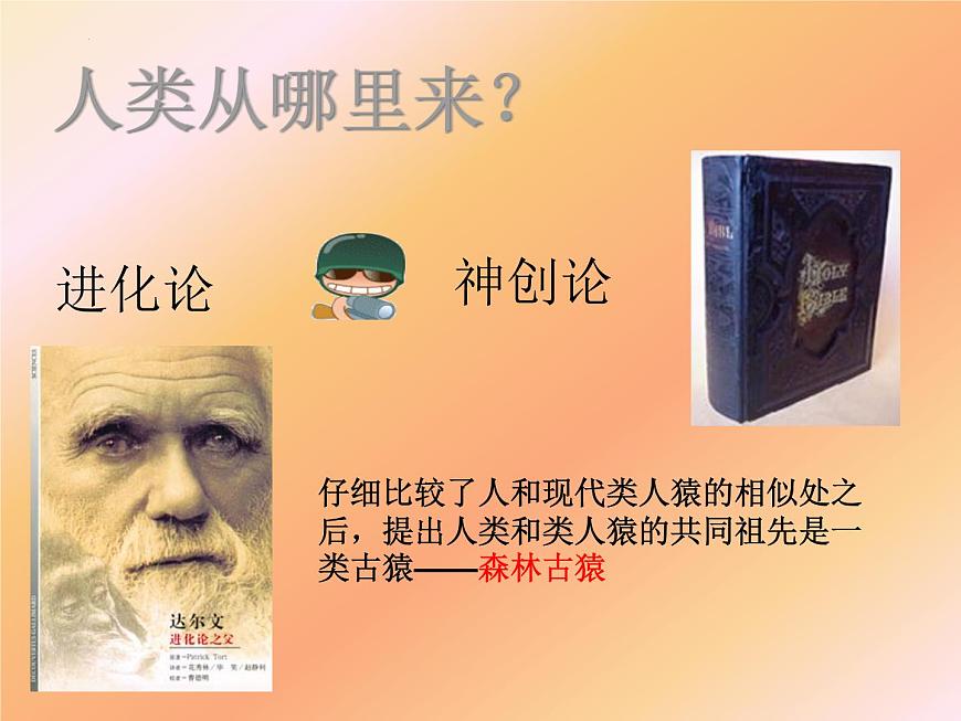 第四單元第一章第一節(jié)--人類的起源和發(fā)展課件2021--2022學(xué)年人教版七年級生物下冊第1頁