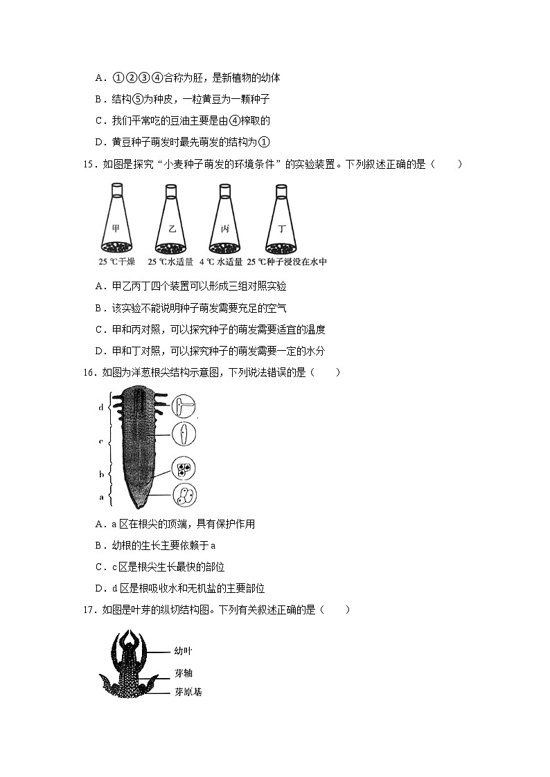 2021-2022学年河南省郑州市部分学校七年级(上)期末生物试卷 解析版第3页