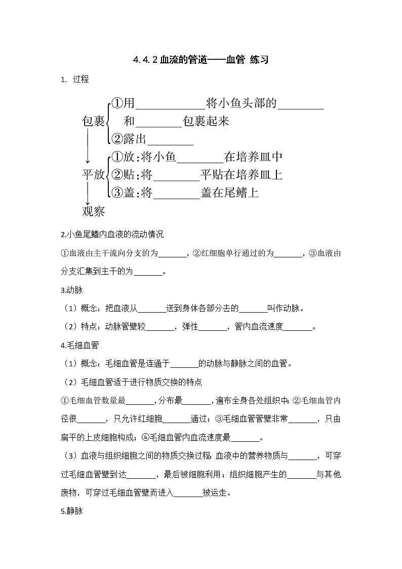 4.4.2血流的管道——血管 練習(xí)第1頁(yè)