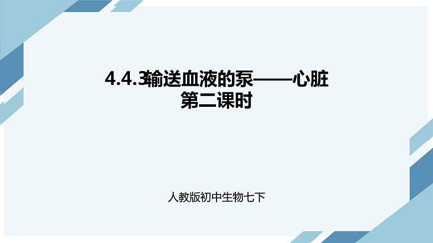 4.4.3輸送血液的泵——心臟 第二課時(shí) 課件第1頁(yè)