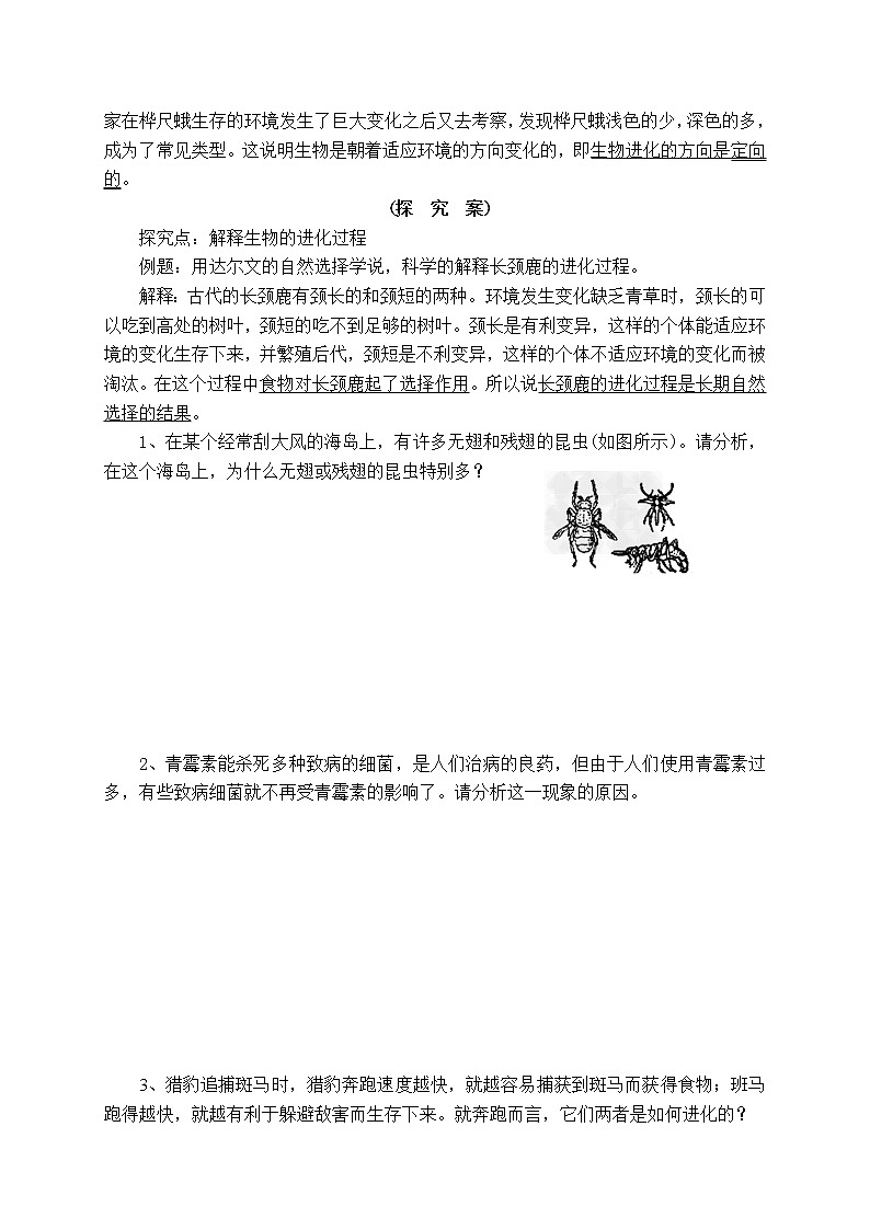 7.3.3 生物进化的原因(课件+教案+练习+导学案)02
