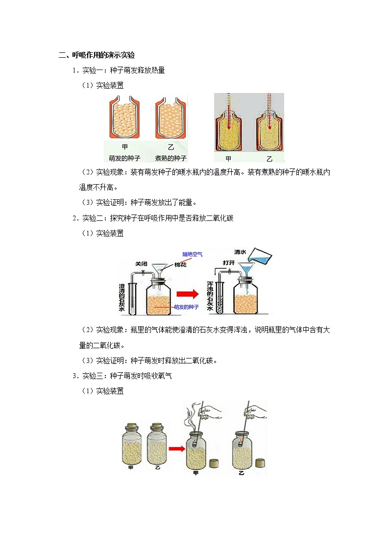 考点17 呼吸作用与生物圈中的碳—氧平衡(解析版)-2022年生物中考一轮过关讲练(人教版)第2页