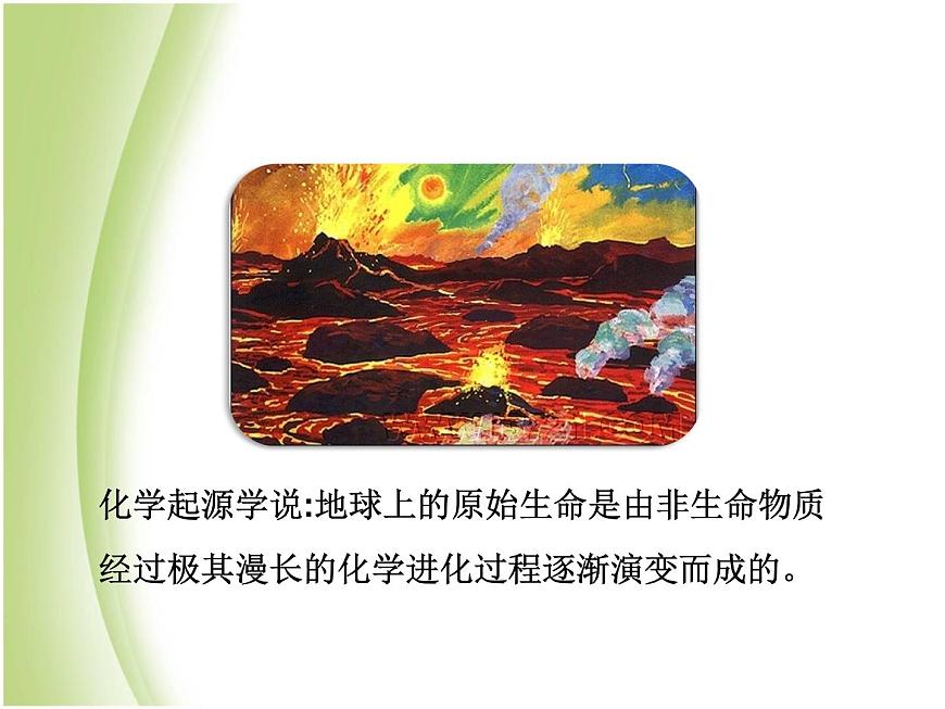 八年級(jí)生物下冊(cè)第七單元生物圈中生命的延續(xù)和發(fā)展第三章生命起源和生物進(jìn)化第一節(jié)地球上生命的起源教學(xué)課件新人教版第8頁(yè)