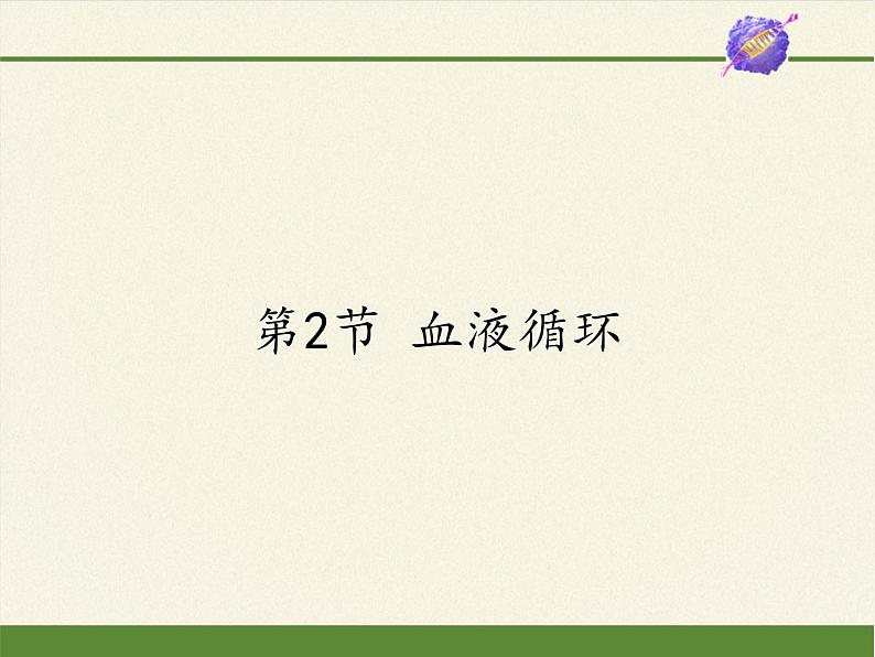北师大版生物七年级下册 第9章 第2节 血液循环(2)(课件)第1页