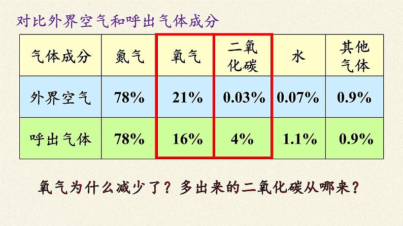 北师大版生物七年级下册 第10章 第2节 人体细胞获得氧气的过程(4)(课件)第2页