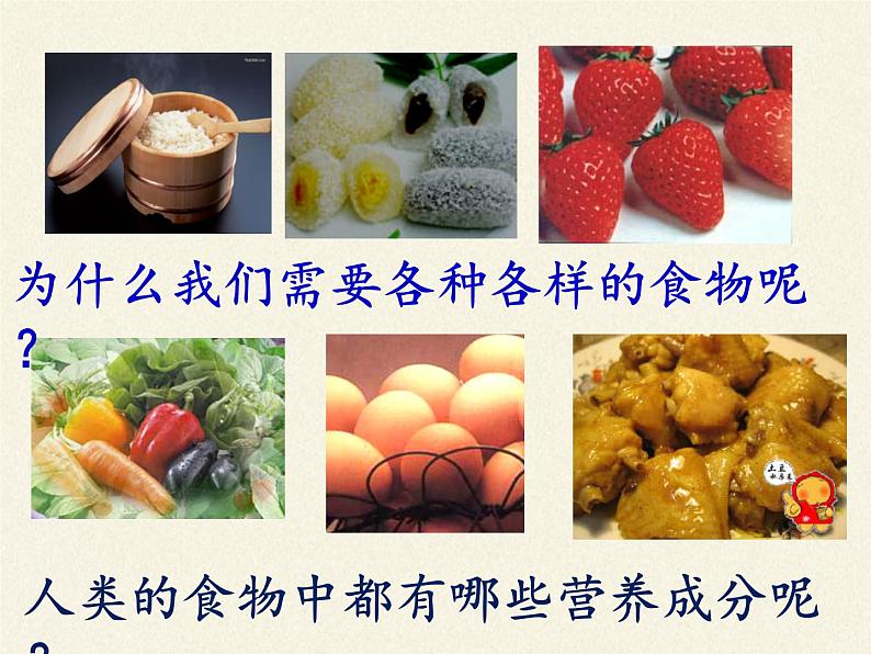 北师大版生物七年级下册 第8章 第1节 人类的食物(课件)第2页