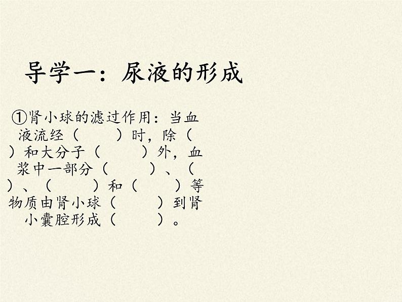 北师大版生物七年级下册 第11章 第2节 尿的形成与排出(11)(课件)第4页