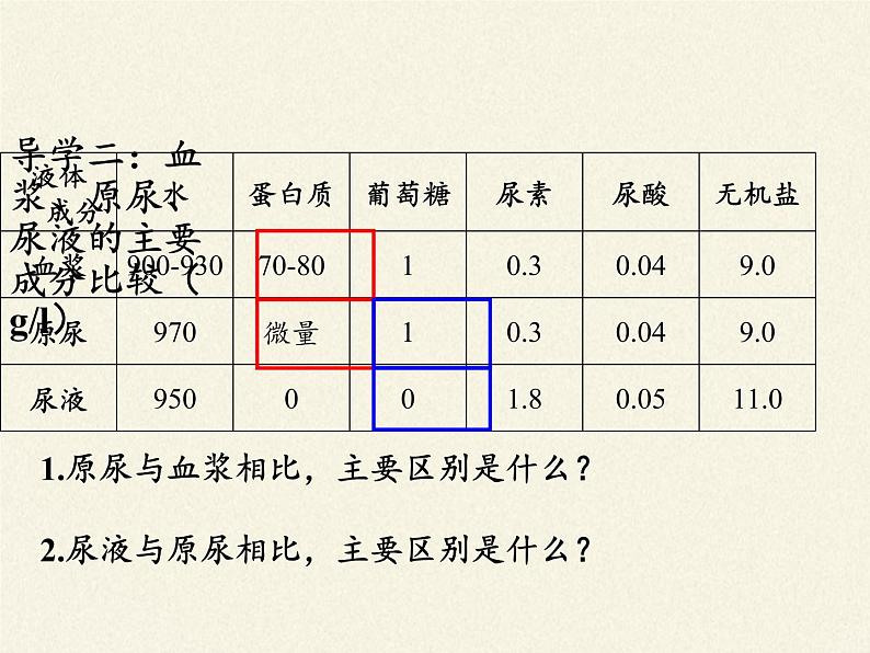 北师大版生物七年级下册 第11章 第2节 尿的形成与排出(11)(课件)第7页