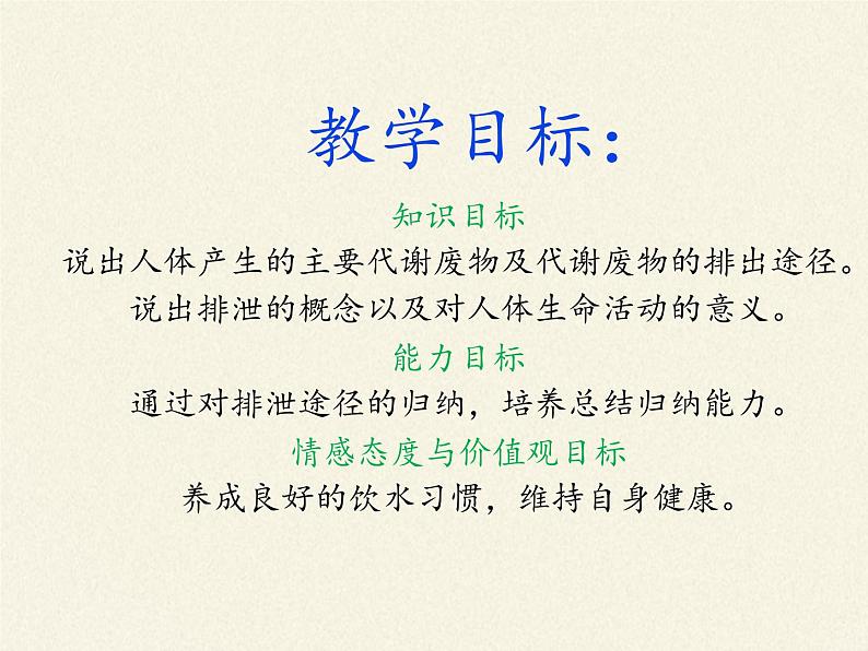 北师大版生物七年级下册 第11章 第1节 人体产生的代谢废物(1)(课件)第2页