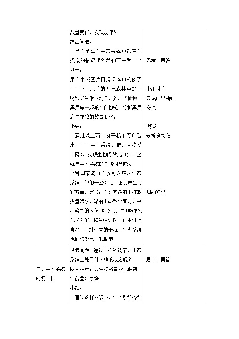 北师大版生物八年级下册 8.23.4 生态系统的稳定性(15) 教案第2页