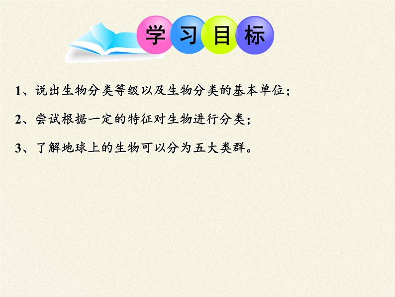 北师大版生物八年级下册 7.22.1 生物的分类 课件02