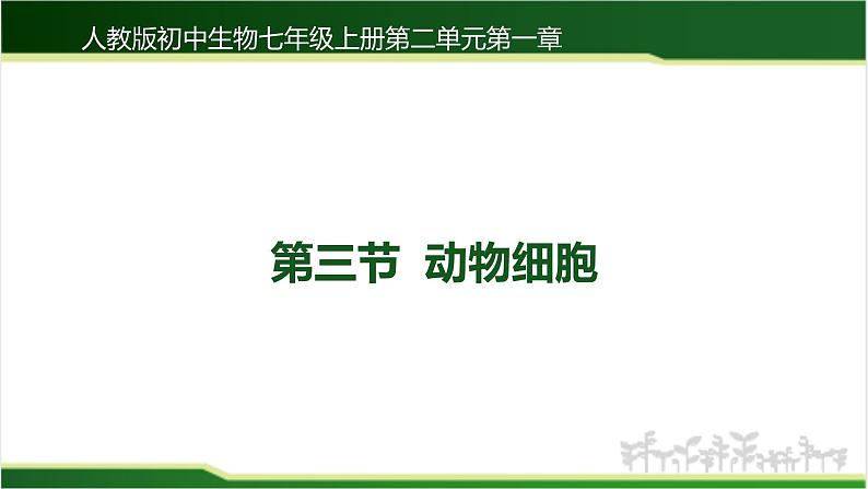 2.1.3 动物细胞课件(25张PPT)第1页