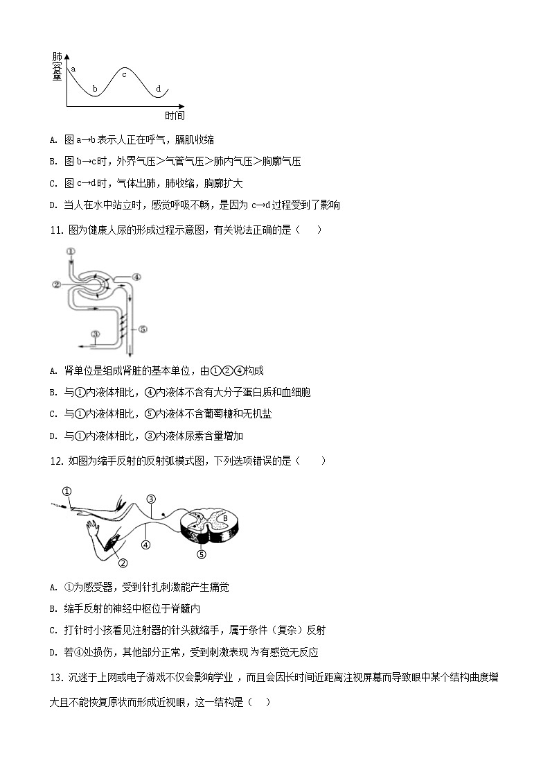精品解析:2021年山东省聊城市茌平区、临清市中考二模生物试题(原卷版)第3页